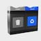 Commercial Zone Products Avante Series Dual Stream Black Trash/Recycling 30 Gallon Shallow Containers w/ Open Top 787207MSA - alternate 1