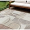 Homeroots 8' X 10' Ivory And Beige Geometric Washable Indoor Outdoor Area Rug 612584 - alternate 1