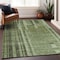 Homeroots 3' X 5' Green And Gray Striped Washable Indoor Outdoor Area Rug 602773 - alternate 3