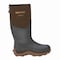 Dryshod Mens Haymaker Hi Farm Boots, Rubber, Waterproof, Brown, Pull On, Size 9 HAY-MH-BR-009 - alternate 1