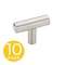 Sapphire 1.5 in. Modern T-Shaped Satin Nickel Cabinet Hardware Knob, 10PK SP-TBK10-SN-10 - alternate 1