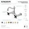 Kingston Brass Two-Handle Wall Mount Bridge Kitchen Faucet, Polished Brass KS1262PKX - alternate 4