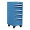 Viper Tool Storage 16-Inch 5-Drawer 18G Steel Rolling Tool/Salon Cart, Teal V1605TLR - alternate 3