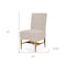 Homeroots Beige And Brown Upholstered Fabric Open Back Dining Side Chair 605662 - alternate 5