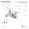 Kingston Brass Double-Handle 4" Centerset Bathroom Faucet with Pop-Up Drain, Brushed Nickel FB8628CML - alternate 2