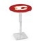 Holland Bar Stool Co 36" Chrome Calgary Flames Pub Table, 36" dia. Top L217C3636CalFla - alternate 1