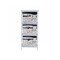 Homeroots 12.5" X 16" X 35.5" White Blue Portable 3 Drawers 364166 - alternate 2