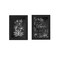 Homeroots Set Of Two Vintage Flowers in Bloom Black Framed Print Wall Art, 2PK 407968 - alternate 1