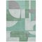 Homeroots 3' X 5' Green Sage And Gray Geometric Washable Indoor Outdoor Area Rug 617908 - alternate 3