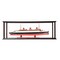Homeroots 15" Black and Red Solid Wood Hand Painted Normandie Large Display Case Model Boat 401888 - alternate 1