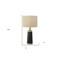 Homeroots 28" Black and Gold Metal Cylinder Table Lamp With Beige Drum Shade 545810 - alternate 2