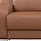 Homeroots 129" Chestnut Italian Leather Reclining USB Sofa 632889 - alternate 3