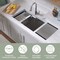 Whitehaus Collection Whitehaus 30 in Undermount Single Bowl 16 Gauge Brushed Stainless Steel Workstation Sink WHSW3019 - alternate 3