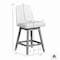 Armen Living Amalie Swivel Counter Stool in Brown Oak Wood Finish with Beige Fabric 840254332072 - alternate 2