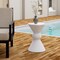 Leisuremod Echo 13 in Round Stone Side Table, Weather-Resistant, Fully Assembled EST13CR - alternate 2