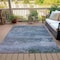 Homeroots 10' X 14' Pewter Navy Blue And Charcoal Abstract Washable Indoor Outdoor Area Rug 630848 - alternate 3