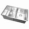 Ackland SleekSteel Stainless Steel 19 in. x  32 in. 16 Gauge Undermount 50/50 Double Bowl Kitchen Sink AKKSS-16-5050-3219-DB - alternate 2