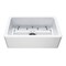 Kingston Brass 30" Fireclay Single Bowl Farmhouse Kitchen Sink with Bottom Grid and Strainer, Matte White KGPF311910EBC - alternate 1