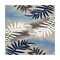 World Rug Gallery Palm Frond Indoor/Outdoor Area Rug 6 ft 6 in x 6 ft 6 in Square Blue 5550BLUE6SQ - alternate 4