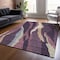 Homeroots 3' X 5' Plum Purple And Ivory Abstract Washable Indoor Outdoor Area Rug 600984 - alternate 3