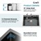 Wrightmaster 27 in. Drop-In Single Bowl 20 Gauge Black Stainless Steel Kitchen Sink with Drain and Hook ZOR-BL02D-271908 - alternate 3