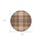 Homeroots 8' Chocolate Copper And Gold Round Plaid Washable Indoor Outdoor Area Rug 596323 - alternate 4