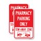 Signmission Pharmacy Parking Only Tow Away Zone With Car Tow Graph, 18'' X 24'', Heavy Gauge Aluminum, 2PK A-1824-2PACK-23306 - alternate 1