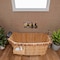 Alfi Brand 59" Free Standing Wooden Bathtub W/ Chrome Tub Filler AB1148 - alternate 1