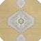 Homeroots 8' Gold Gray And Ivory Round Oriental Washable Indoor Outdoor Area Rug 598408 - alternate 7