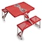 Picnic Time Family Of Brands NC State Wolfpack - Picnic Table Portable Folding Table, Red 811-00-100-424-0 - alternate 1