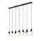 Z-Lite Aimie 7-Light Linear Chandelier, 7 in W, Matte Black 828P7-7L-MB - alternate 2