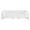 Homeroots 93" White Italian Leather Chesterfield Sofa With Silver Legs 476530 - alternate 1