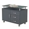 Homeroots 32" Graphite Wood Three Drawers Filing Cabinet 723073 - alternate 4