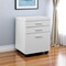 Homeroots 25" White Particle Board Filing Cabinet With Drawers 333351 - alternate 5