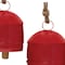 Homeroots Set of Four Red And Natural Holiday Bell Shaped Ornaments, 4PK 633376 - alternate 3