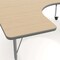 Flash Furniture Commercial Adjustable Height Horseshoe Activity Table - Locking Casters-LT NAT XU-A6066-HRSE-LTNAT-T-P-CAS-GG - alternate 5
