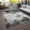Homeroots 10' X 14' Black Gray And Ivory Abstract Washable Indoor Outdoor Area Rug 599465 - alternate 4