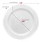 Smarty Had A Party 7.5" White with Silver Edge Rim Plastic Appetizer/Salad Plates (120 Plates), 120PK 117S-CASE - alternate 4