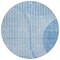 Homeroots 8' Denim Blue And Sky Blue Round Striped Washable Indoor Outdoor Area Rug 583066 - alternate 4