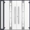 Vdomdoors Metal Double Doors Deux 1717 Gray Graphite Frosted Glass 1 Sidelight Entry Modern Painted 84x80 (W7 DEUX1717DEXD-GRE-W72+12xH80-RH-O - alternate 2