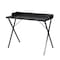 Homeroots 39" Black Wood and Metal X-Shape Computer Desk 568033 - alternate 5