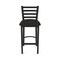 Holland Bar Stool Co 25" Stationary Counter Stool, Black Wrinkle, Canter Espresso Seat 40025BW003 - alternate 3