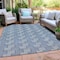 Homeroots 3' X 5' Navy Blue And Ivory Geometric Washable Indoor Outdoor Area Rug 595019 - alternate 4