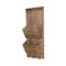 Homeroots 10" Brown Solid Wood Paper Organizer 487946 - alternate 2