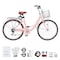 Vevor 24-Inch Cruiser Bike 7-Speed Light Blue Beach Cruiser Bike with Basket SCB721-B - alternate 1