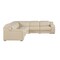 Homeroots Beige Italian Leather Power Reclining Curved Five Piece Corner Sectional 544975 - alternate 4