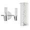 Jonathan Y Bolha 10.75" 2-Light Minimalist Modern Bubble Acrylic/Iron Integrated LED Vanity Light, Chrome JYL7223A - alternate 5