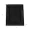 Homeroots 5" x 7" Black Cowhide Hanging & Tabletop Picture Frame with Mat 332315 - alternate 2
