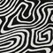 Homeroots 8' Black And Ivory Round Abstract Washable Indoor Outdoor Area Rug 598952 - alternate 4