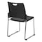 Office Star Products STC Series Sled Base Leg Stack Chair, Black / Silver STC8302C28-3 - alternate 3